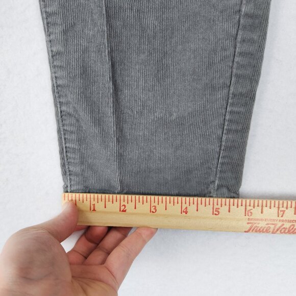 Prana Pants Womens 8 Gray Trinity Corduroy Mid Rise Skinny Leg Flat Front Casual - Picture 6 of 11